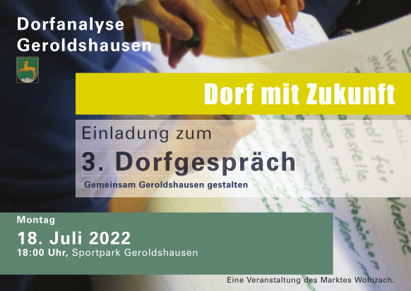 Grossansicht in neuem Fenster: ISEK Einladung 3. Dorfgespräch Grossansicht in neuem Fenster: ISEK Einladung 3. Dorfgespräch