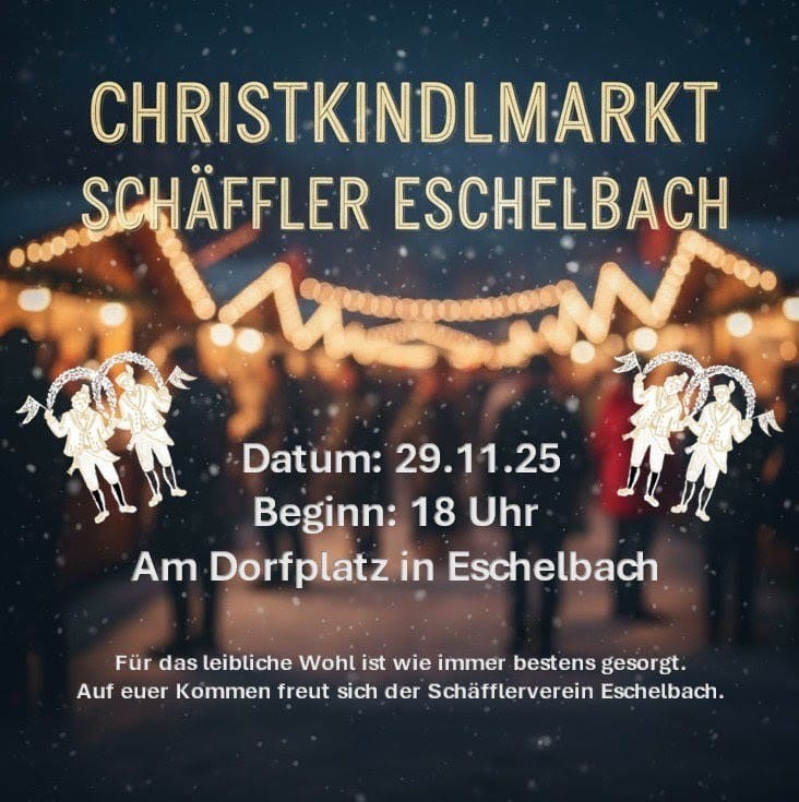 Grossansicht in neuem Fenster: Christkindlmarkt Schäffler Eschelbach Grossansicht in neuem Fenster: Christkindlmarkt Schäffler Eschelbach