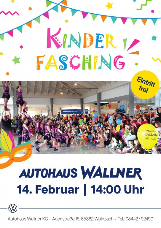 Grossansicht in neuem Fenster: Kinderfasching im Autohaus Wallner