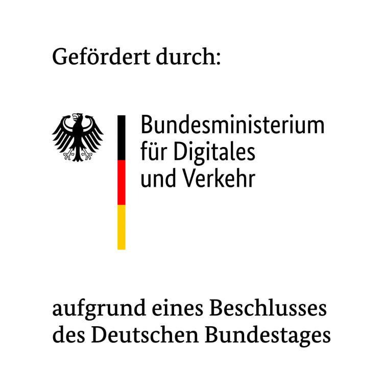 Logo Gefördert durch Bundesministerium für Digitales und Verkehr Logo Gefördert durch Bundesministerium für Digitales und Verkehr