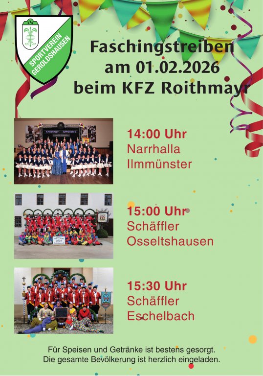 Grossansicht in neuem Fenster: Faschingstreiben SV Geroldshausen