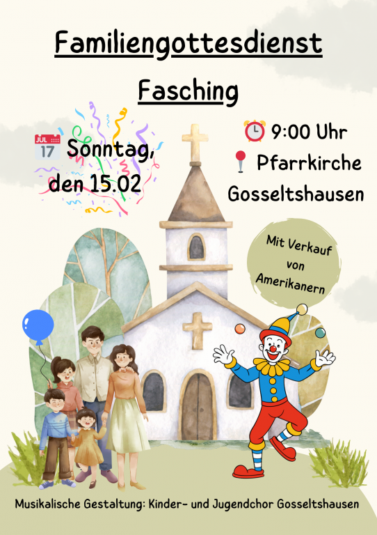 Grossansicht in neuem Fenster: Familiengottesdienst Fasching Gosseltshausen
